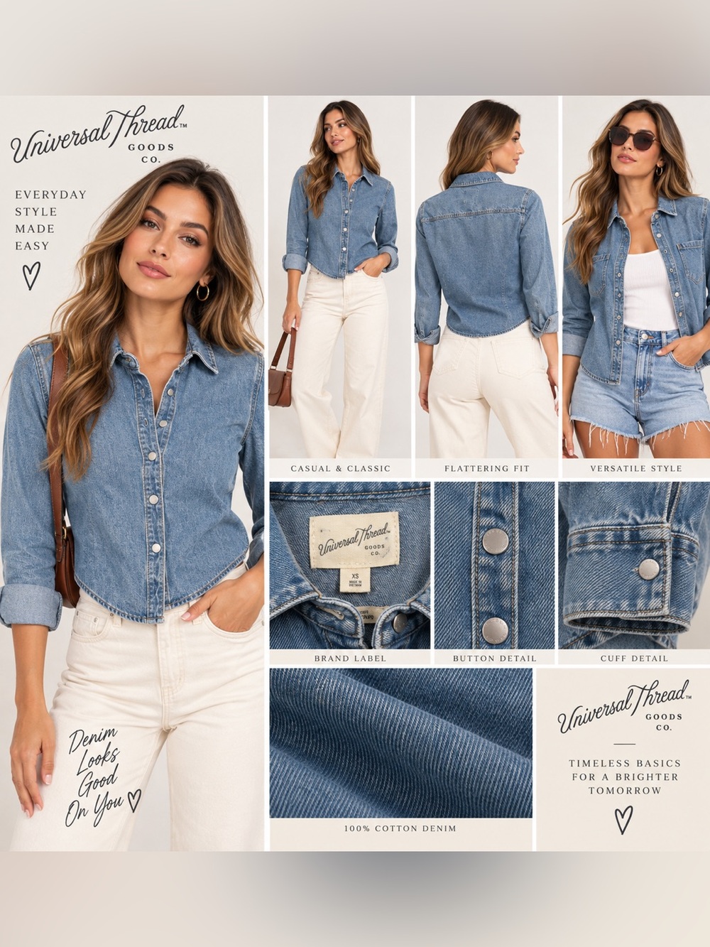 Universal Thread Heavyweight Denim Shirt Jacket Shacket XS NWT